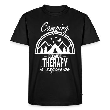 Camping Camping Camper Fun Tent Outdoor - Men's Premium Organic T-Shirt - black - Front - Nico (187cm)