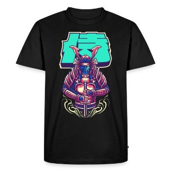 Cyborg Samurai Bushido Warrior Cyber Aesthetics - Men's Premium Organic T-Shirt - black - Front - Nico (187cm)