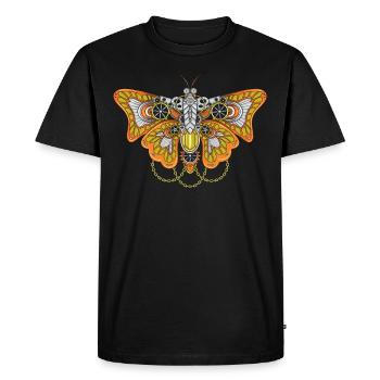 Cyborg Butterfly Cyber Esthétique Steampunk - T-shirt Premium bio Homme - noir - Devant - Nico (187cm)