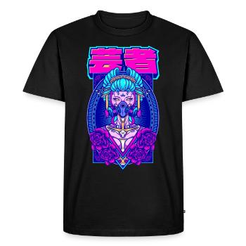 Cyber Geisha Esthétique Japonais - T-shirt Premium bio Homme - noir - Devant - Nico (187cm)