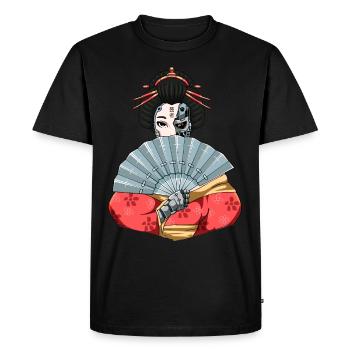 Cyborg Geisha Cyber Esthétique - T-shirt Premium bio Homme - noir - Devant - Nico (187cm)
