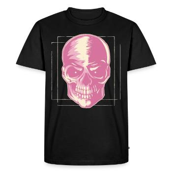 Pastel Danois Esthétique Gothique Crâne Goth - T-shirt Premium bio Homme - noir - Devant - Nico (187cm)