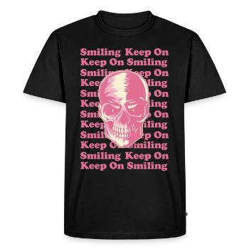 Danish Pastel Aesthetic Gothic Skull Goth - Men's Premium Organic T-Shirt - black - Front - Nico (187cm)