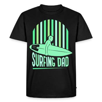 Surf Père Surf Surf Surf Surf Surf surfant - T-shirt Premium bio Homme - noir - Devant - Nico (187cm)