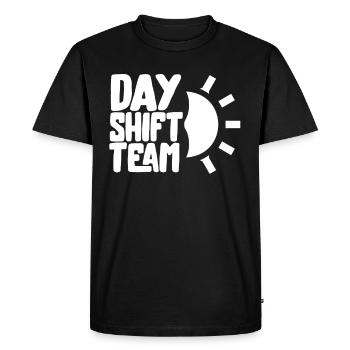 Team of the day shift shift work day shift - Men's Premium Organic T-Shirt - black - Front - Nico (187cm)
