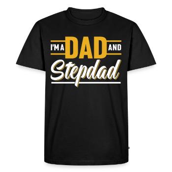 Je suis père et beau-père beau-père beau-père beau-père beau-père - T-shirt Premium bio Homme - noir - Devant - Nico (187cm)