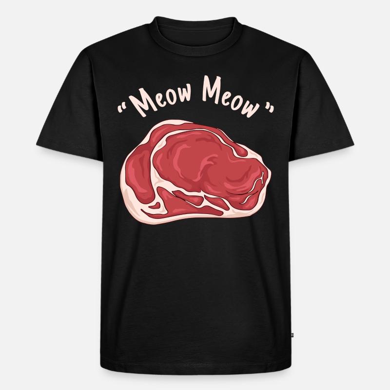 Meatcore-Ästhetik Miau-Miau-Fleisch - Männer Premium Bio T-Shirt - Schwarz