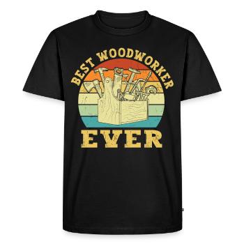 Meilleur menuisier de tous les temps - T-shirt Premium bio Homme - noir - Devant - Nico (187cm)