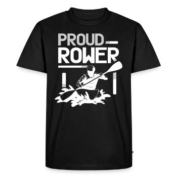Proud Rower Rowing Boat Rowing Rowing Rowing Rowing - Men's Premium Organic T-Shirt - black - Front - Nico (187cm)