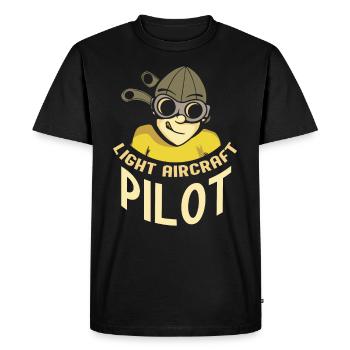 Avion léger Pilote Avion léger Avions légers Aéronefs de petite taille - T-shirt Premium bio Homme - noir - Devant - Nico (187cm)