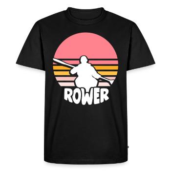 Rowing Rowing Boat Rowing Rowing Rowing - Men's Premium Organic T-Shirt - black - Front - Nico (187cm)