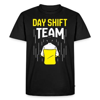 Équipe de l’équipe de jour de travail posté de jour - T-shirt Premium bio Homme - noir - Devant - Nico (187cm)