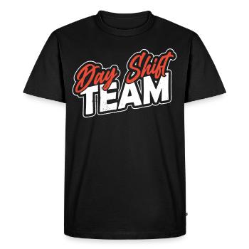Team of the day shift day shift shift work - Men's Premium Organic T-Shirt - black - Front - Nico (187cm)