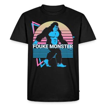 Fouke Monster Cryptozoologie Rétro - T-shirt Premium bio Homme - noir - Devant - Nico (187cm)