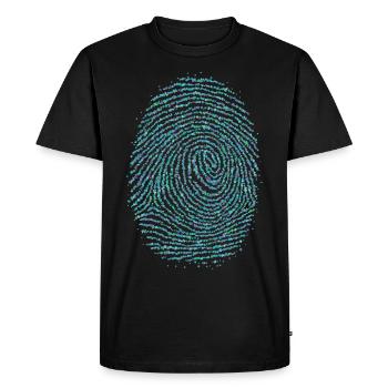 Environment Climate Fingerprint Green Thumb - Men's Premium Organic T-Shirt - black - Front - Nico (187cm)