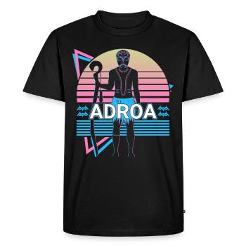 Adroa Dieu Africain Ancien Mythe Africain - T-shirt Premium bio Homme - noir - Devant - Nico (187cm)