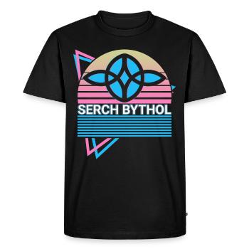 Serch Bythol Nœud Celtique Rétro - T-shirt Premium bio Homme - noir - Devant - Nico (187cm)
