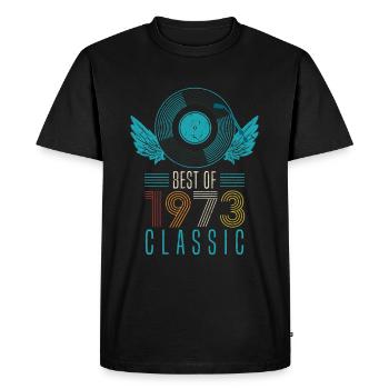 Best of 1973 Classic 49th Birthday Record - T-shirt Premium bio Homme - noir - Devant - Nico (187cm)