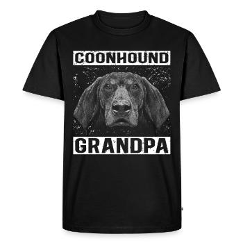 Coonhound Grand-père Propriétaire de chien Dog Gift - T-shirt Premium bio Homme - noir - Devant - Nico (187cm)