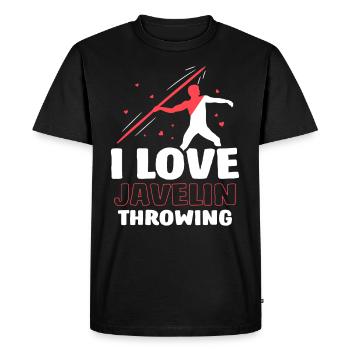 J’adore lancer de javelot lancer de javelot lancer de javelot lancer de javelot - T-shirt Premium bio Homme - noir - Devant - Nico (187cm)