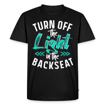 Allumez la lumière sur la banquette arrière de Papa Papi - T-shirt Premium bio Homme - noir - Devant - Nico (187cm)