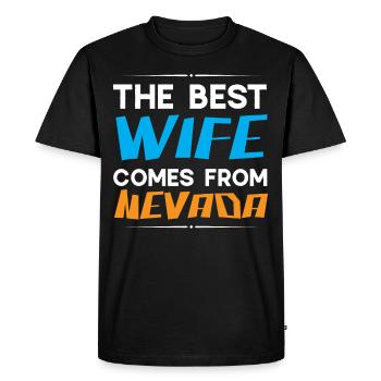 The best wife comes from Nevada America Nevadan - Men's Premium Organic T-Shirt - black - Front - Nico (187cm)