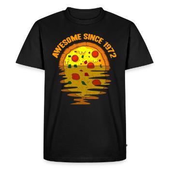 Génial depuis 1972 Pizza 50th Birthday Gift - T-shirt Premium bio Homme - noir - Devant - Nico (187cm)
