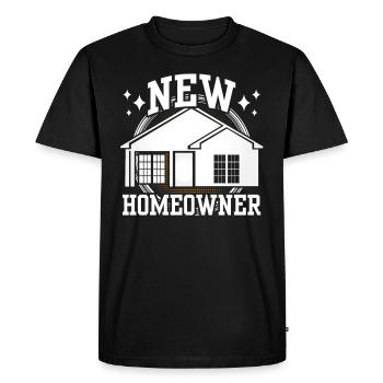 Nouveau propriétaire Propriétaire Maison de propriétaire - T-shirt Premium bio Homme - noir - Devant - Nico (187cm)