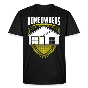 Propriétaire Propriétaire Propriétaire Hôte - T-shirt Premium bio Homme - noir - Devant - Nico (187cm)