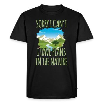 Ne puis-je pas avoir des plans dans l’équipe de la nature désolé - T-shirt Premium bio Homme - noir - Devant - Nico (187cm)