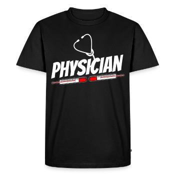 Profession de médecin Médecin Médecin Médecine - T-shirt Premium bio Homme - noir - Devant - Nico (187cm)
