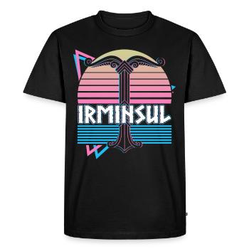 Irminsul Viking Mythologie nordique Germanique - T-shirt Premium bio Homme - noir - Devant - Nico (187cm)