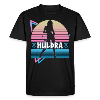 Huldra Hulder Folklore scandinave Rétro - T-shirt Premium bio Homme - noir - Devant - Nico (187cm)