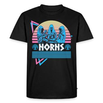 Norns Mythologie nordique Rétro - T-shirt Premium bio Homme - noir - Devant - Nico (187cm)