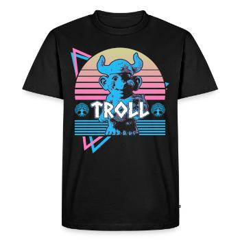 Troll Mythologie nordique Troll nordique Nordis - T-shirt Premium bio Homme - noir - Devant - Nico (187cm)