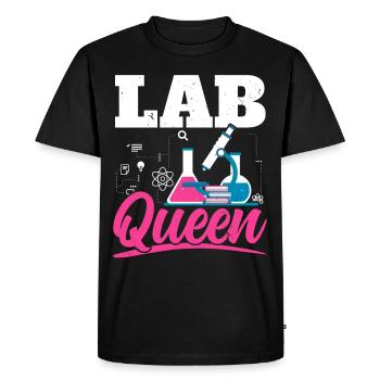 Laboratory Queen Biologist Science Teacher Biolog - Men's Premium Organic T-Shirt - black - Front - Nico (187cm)