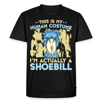 I'm actually a Shoebill Stork Whale Ko - Men's Premium Organic T-Shirt - black - Front - Nico (187cm)