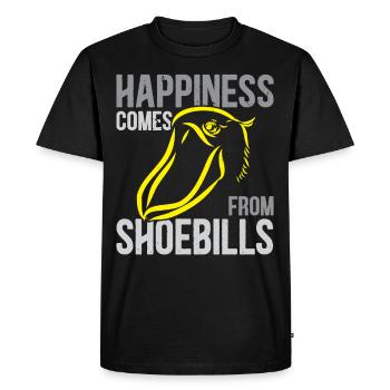 Le bonheur vient des becs de chaussures Baleine cigogne - T-shirt Premium bio Homme - noir - Devant - Nico (187cm)