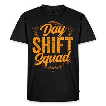Équipe De jour Quart de jour Quart de jour Dictons de quart de jour - T-shirt Premium bio Homme - noir - Devant - Nico (187cm)