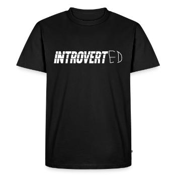 Introverted Sarcasm Introverted Shy - Men's Premium Organic T-Shirt - black - Front - Nico (187cm)