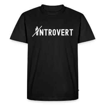 Introverts Introverted Shy Sarcasm - Men's Premium Organic T-Shirt - black - Front - Nico (187cm)