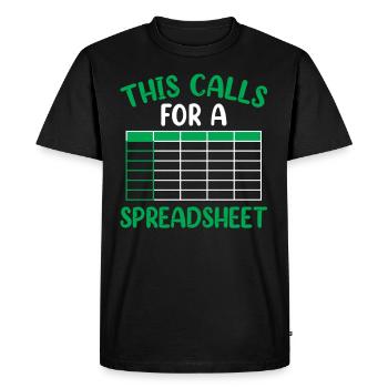 This Requires A Spreadsheet Table Accountant - Men's Premium Organic T-Shirt - black - Front - Nico (187cm)