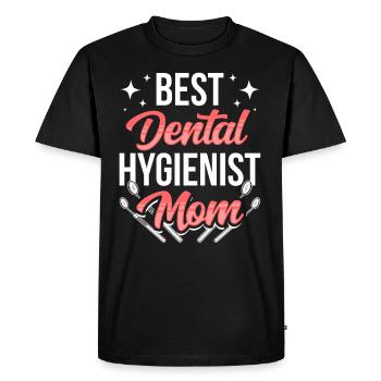 Hygiéniste dentaire Mama Hygiéniste dentaire Dentiste - T-shirt Premium bio Homme - noir - Devant - Nico (187cm)