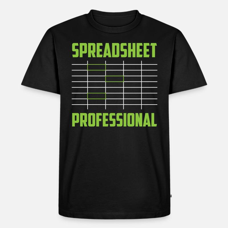 Spreadsheet Profi Arbeit Tabelle Buchhalter - Männer Premium Bio T-Shirt - Schwarz