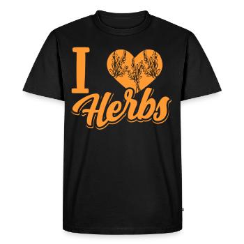 J’adore les herbes herbes herbes aromatiques jardin d’herbes aromatiques - T-shirt Premium bio Homme - noir - Devant - Nico (187cm)