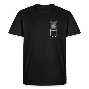 Propriétaire de souris Souris domestiques Souris reproductrices RongeursAnimaux - T-shirt Premium bio Homme - noir - Devant - Nico (187cm)