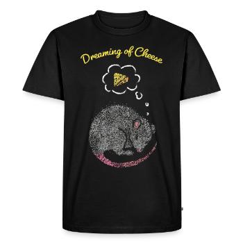 Chemise de couchage Propriétaire de souris Souris maison Fromage d’amour fromage - T-shirt Premium bio Homme - noir - Devant - Nico (187cm)