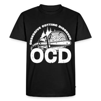 Lumberjack Lifestyle Classic Lumberjack Worker - Men's Premium Organic T-Shirt - black - Front - Nico (187cm)