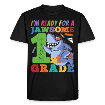 Première année Awesome Retour à l’école Style de vie Gesc - T-shirt Premium bio Homme - noir - Devant - Nico (187cm)
