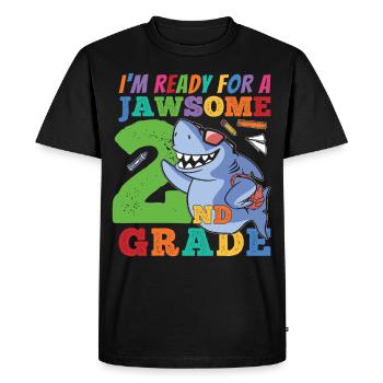 Idée cadeau de rentrée scolaire géniale pour les élèves de deuxième année - T-shirt Premium bio Homme - noir - Devant - Nico (187cm)